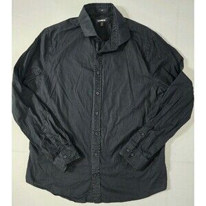 Express Men's Black Long Sleeves Button Down Shirt . Size L